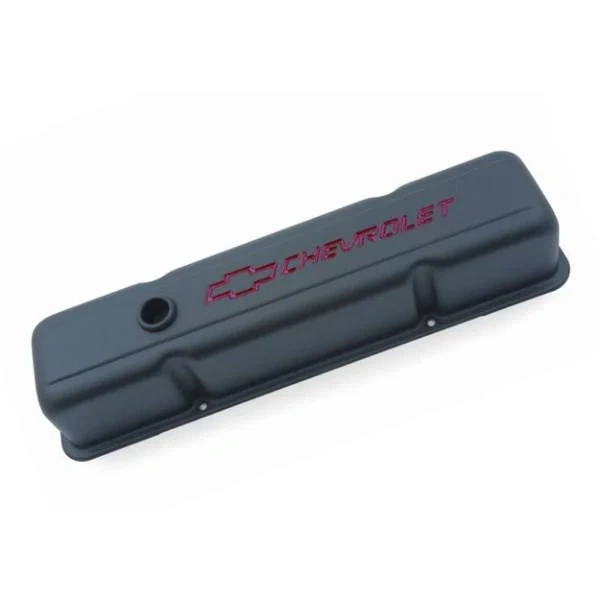 Stamped Valve Covers, Black Crinkle with Baffle - PFM141-751