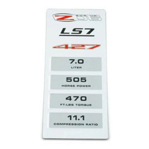 Engine Performance Date Plate - 19154739