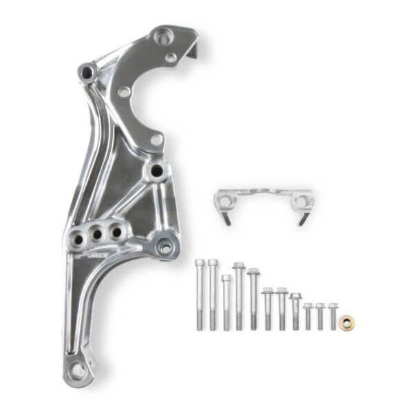 Holley 20-155P Lo Accessory Drive Bracket Kit LS W/O Ac-Polished - HLY20-155P