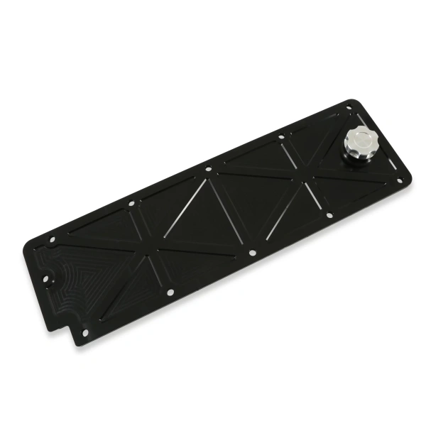 Holley 241-362 Valley Cover Trussed Satin Black w/Oil Fill - HLY241-362