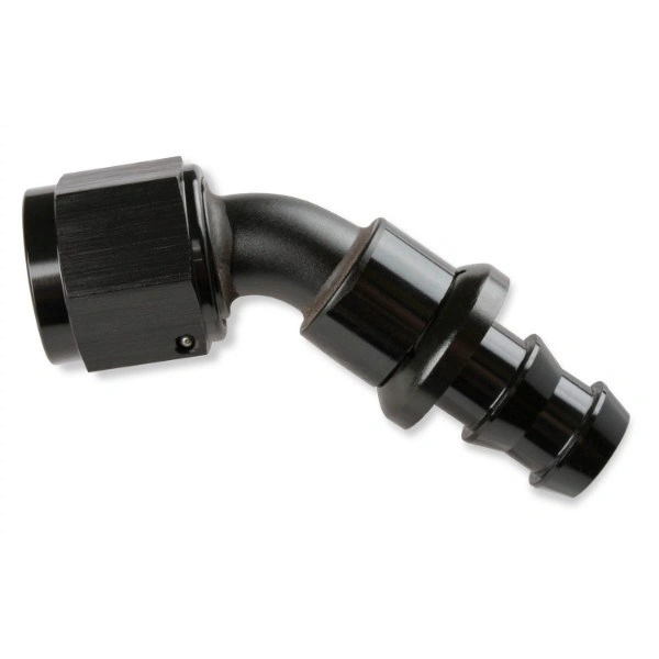 Fragola 204510-BL Fitting #10 45 Degree Push Lock Black - FRG204510BL