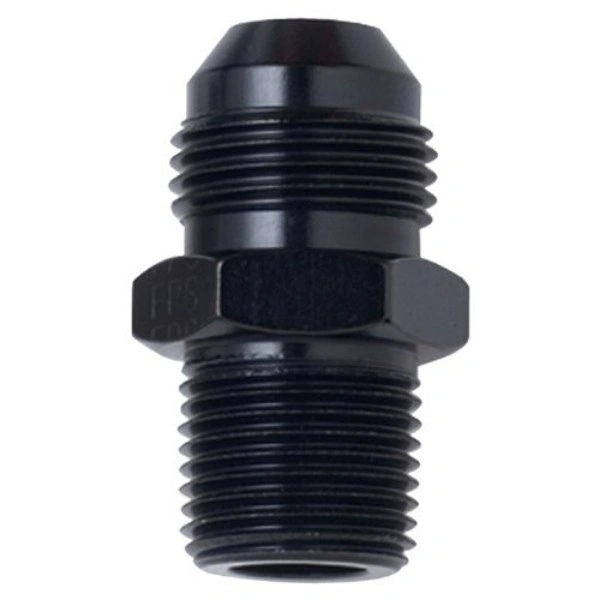 Fragola 481603-BL Straight Adapter Fitting #3 x 1/8 MPT Black - FRG481603BL