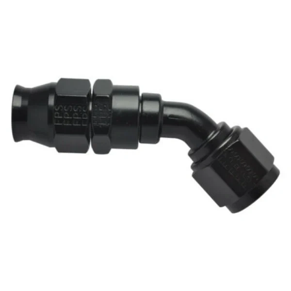 Fragola 684506BL -6 AN Real Street 45Â° Reusable PTFE Hose End Black - FRG684506BL