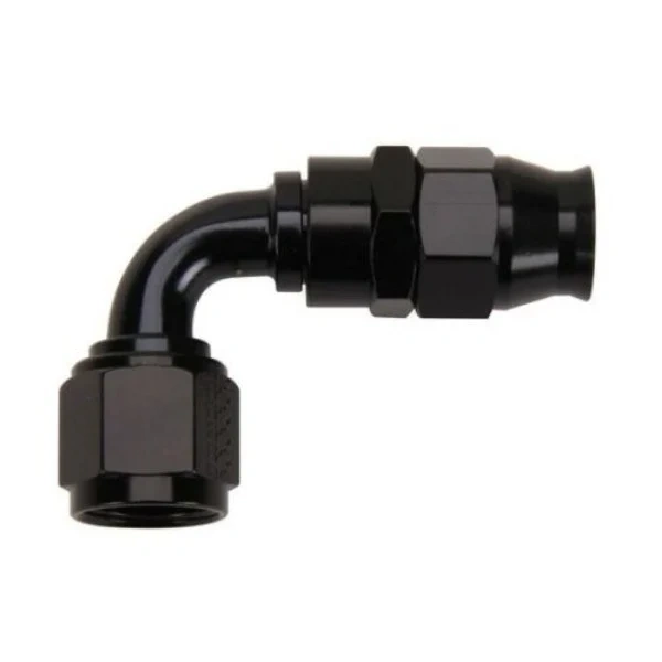 Fragola 689006BL -6 AN Real Street 90Â° Reusable PTFE Hose End Black - FRG689006BL