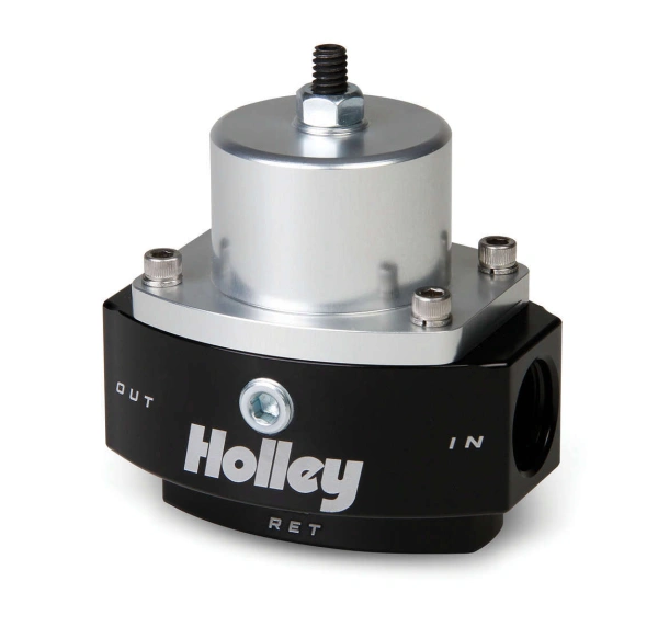 Holley 12-845 Billet Fuel Pressure Regulator Adjustable 4.5-9 Psi 8An In/2X 6An Out By- - HLY12-845