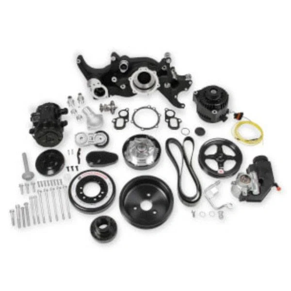 Holley 20-200BK Comp Mid-Mount Premium Accessory System Lt-Black - HLY20-200BK
