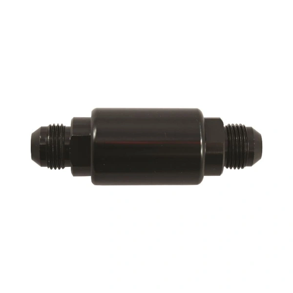 40 Micron Aluminum Inline Fuel Filter AN-6 Ends,Black - KPP9275