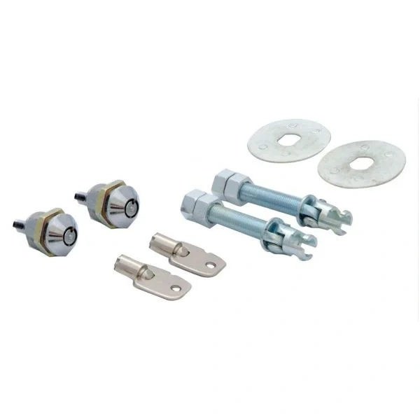 Deluxe Chrome Stainless Locking Style Hood Pin Kit - KPPK4062