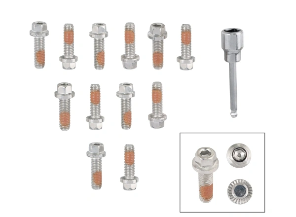 Mr. Gasket Headlock Locking Header Bolts - M8-1.25 x 25mm - Set of 12  2235G - MRG2235G