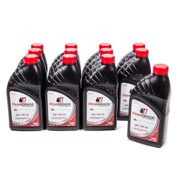 PennGrade 1 Partial Synthetic 10W40 High Performance Motor Oil - 12 Quarts - PKPG10W40
