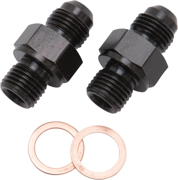 Russell 640520 -6 AN X 1/4" NPSM Transmission Fitting, Black - RUS640520