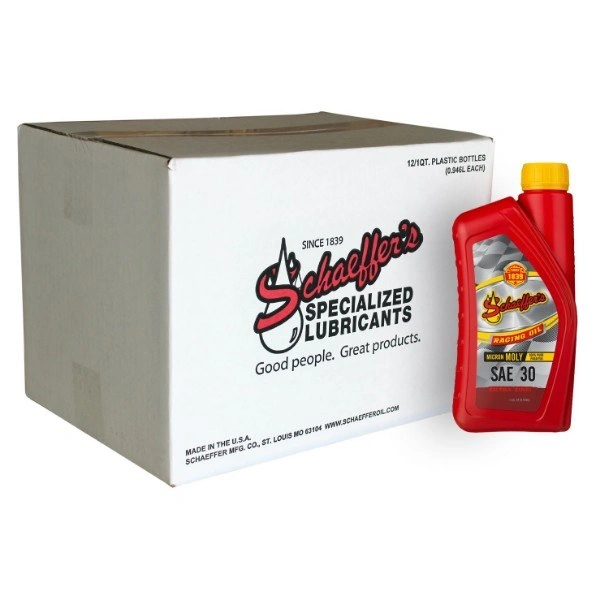 Schaeffer's 11030 SAE 30 Micron-Moly Conventional Engine Motor Oil - 12 Quarts - SCHSR011030-12