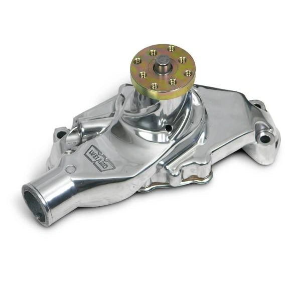 Weiand 9208P SBC Short Style Action Plus Water Pump - Polished - WEI9208P